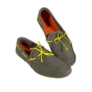 Swims Braided Lace Water Resistant Loafer Water Shoes Khaki Gray Yellow size 8
